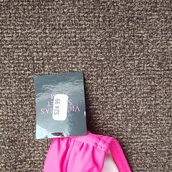 Victoria's secret swimwear neon pink twist front bikini bottoms size small - Picture 3 of 4